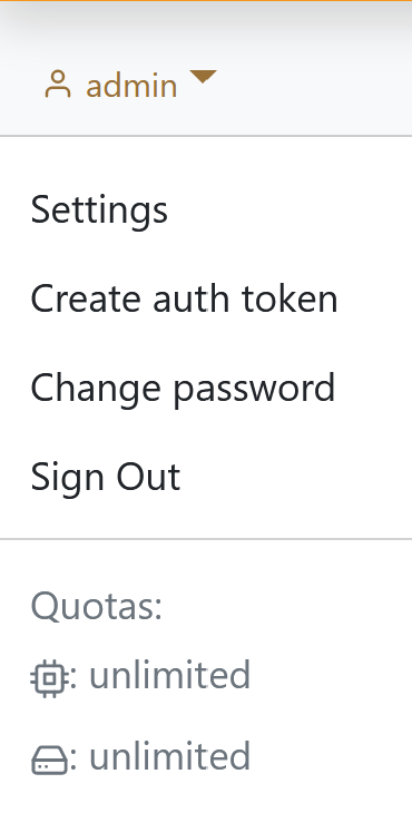 Engine UI: Create authentication token button