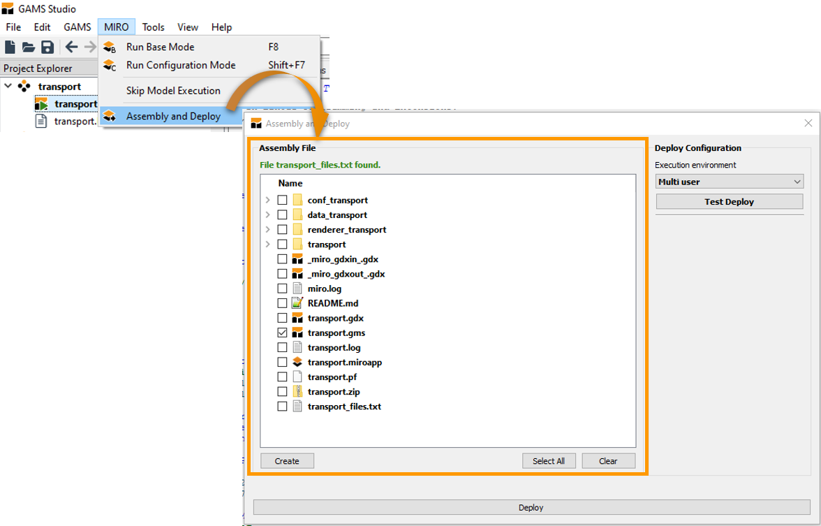 create model assembly file