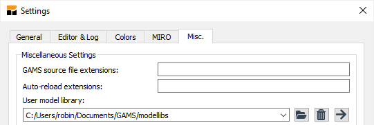 MIRO model library