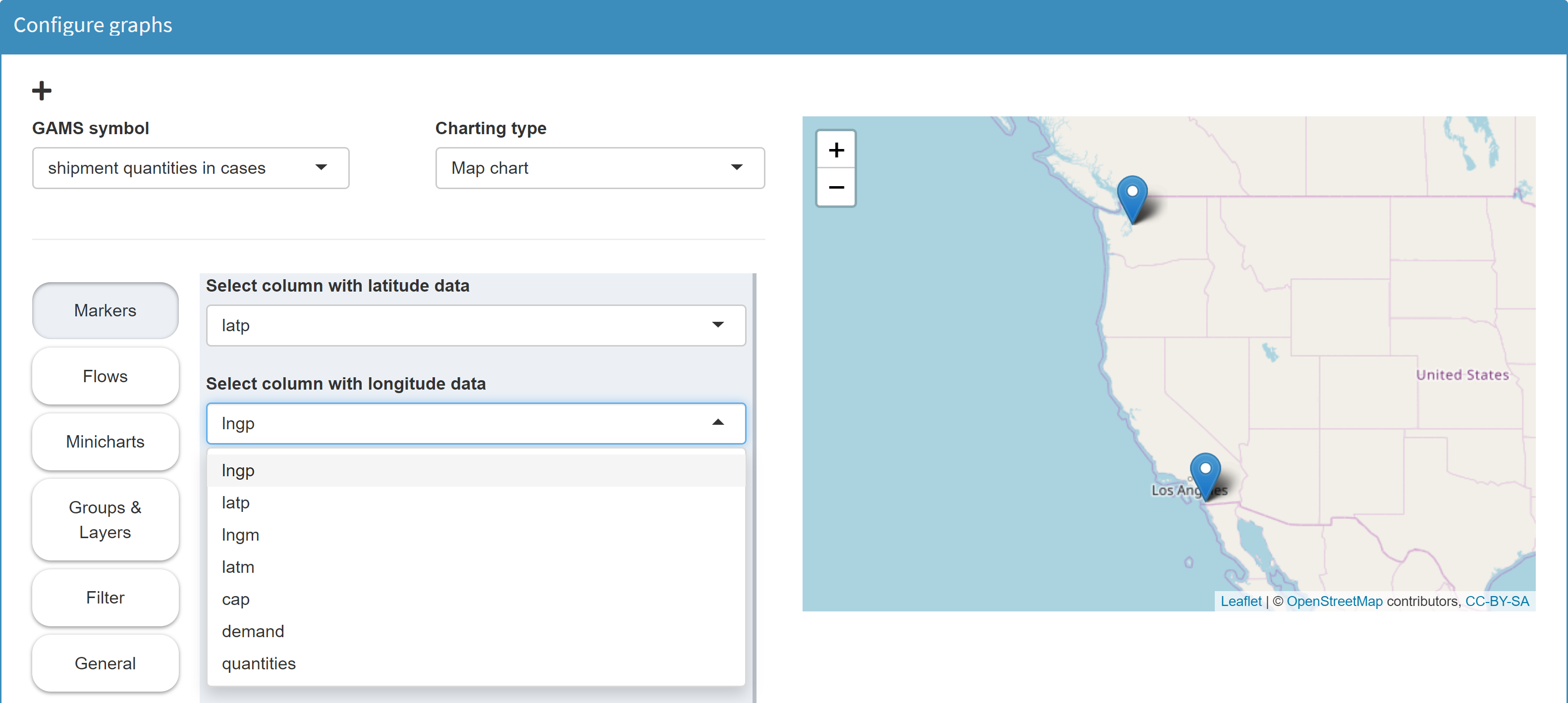 Map configuration with Table statement