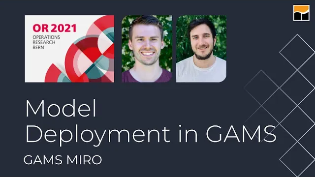 Youtube video 'Model Deployment in
                GAMS'